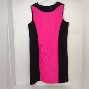 Worthington Vibrant Pink and Black Mini Dress Size (XL)